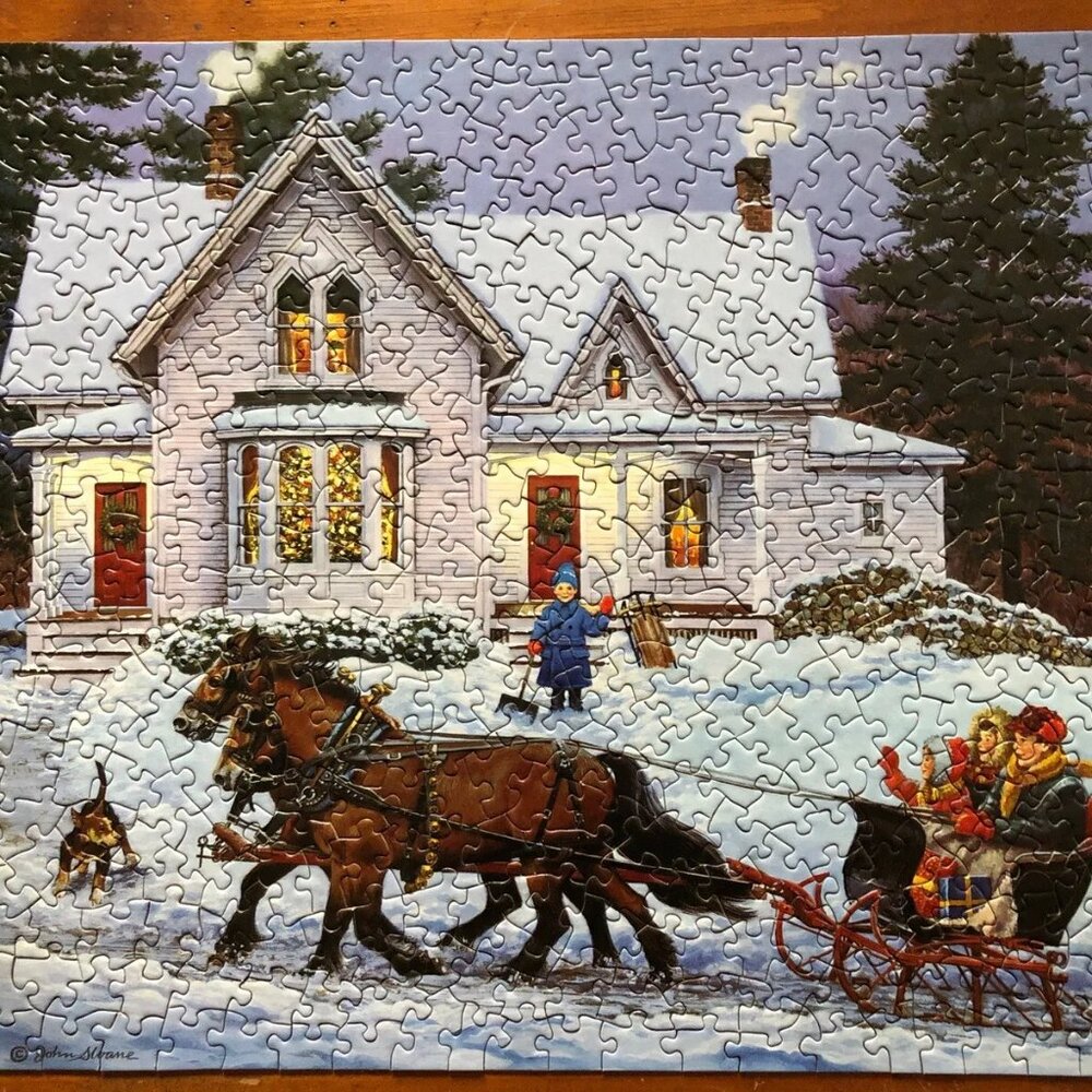 Pick 3 for $20 sale - NIB - Lange 500-piece puzzle - Sleigh Bells Ringing